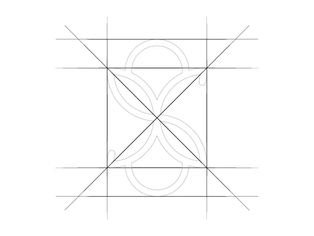 Prabivac Pumps logo construction grid and geometry