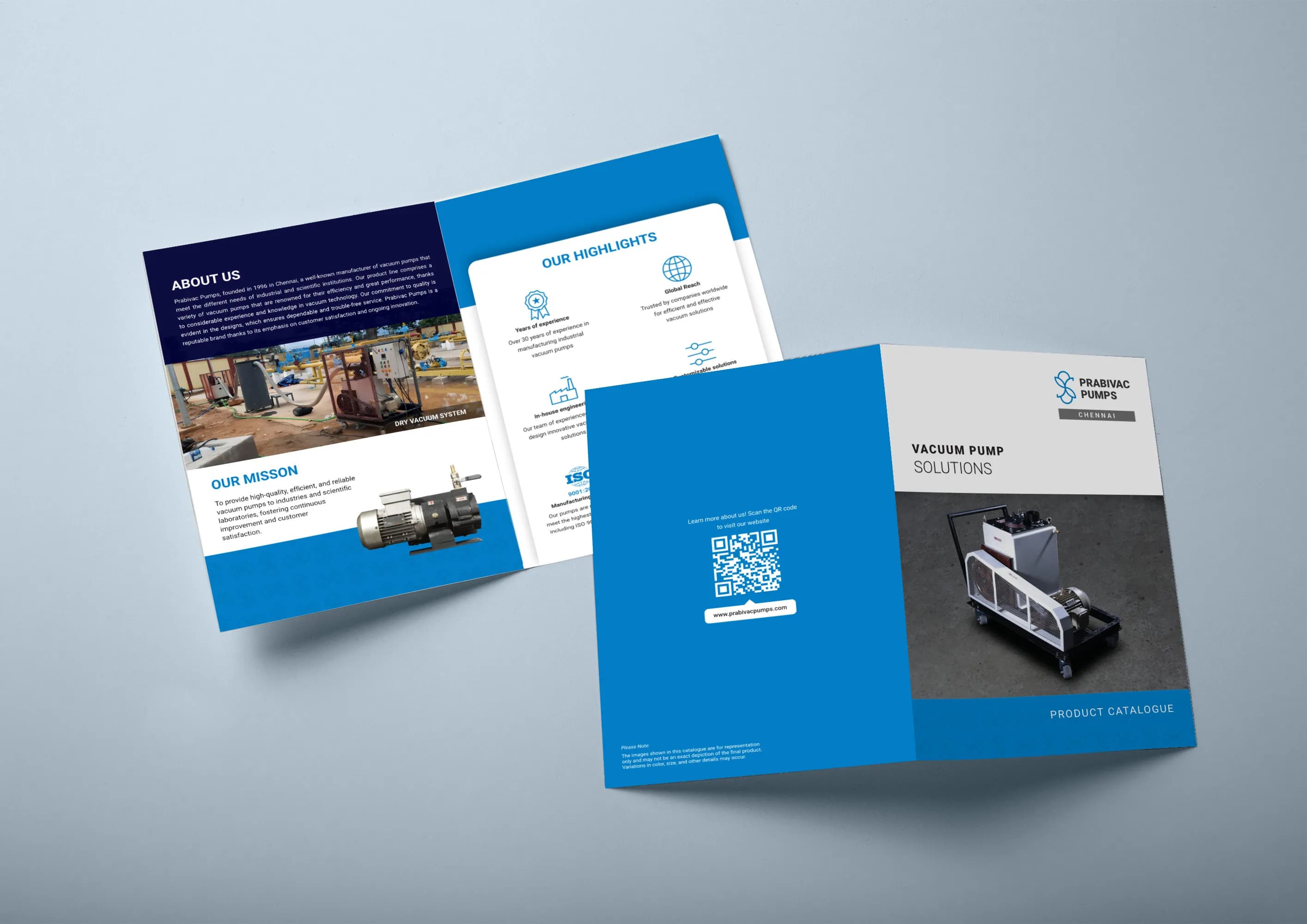Prabivac Pumps product brochure spreads