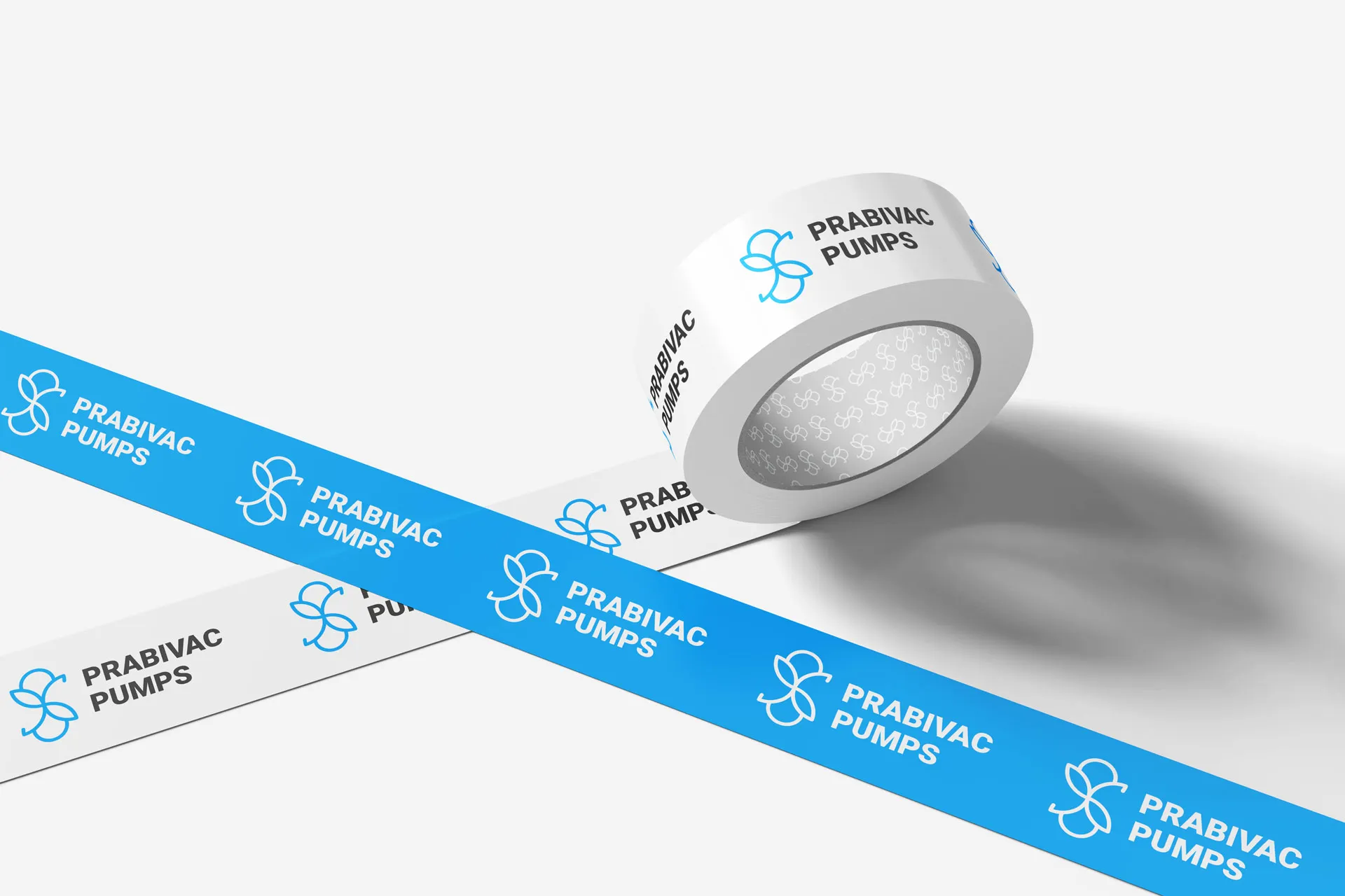 Prabivac Pumps branded packing tape
