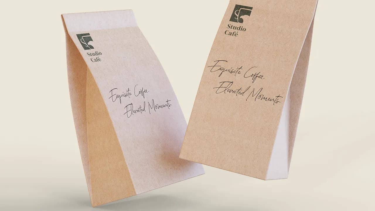 Studio Café brand guidelines spreads